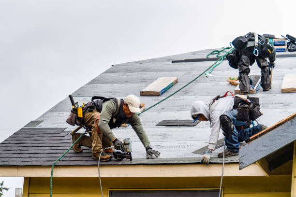 Professional Gutter Installation technician working in Canfield, OH